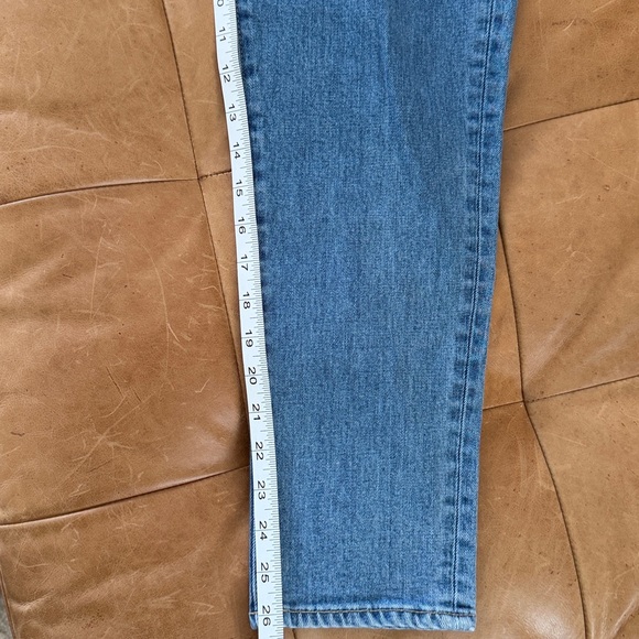 SLVRLAKE Beatnik Ankle Jeans in Pacific Wash Blue High Rise Mom Jeans - Picture 10 of 11